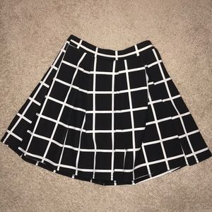 Black and White Checkered Skirt - Boohoo